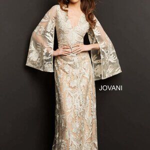 New with Tags! Jovani Champagne Long Gown Dress